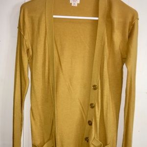 Yellow cardigan